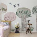 Watercolor Garden, Pastel Mural Wallpaper - room preview 03