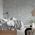 Soft Chinoiserie, Gray Mural Wallpaper - room preview 03