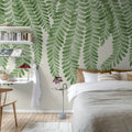 Dangling Fern, Green Mural Wallpaper - room preview 03