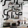 Artzy Path, Graphite Mural Wallpaper - room preview 03