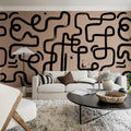 Artzy Path, Pink Mural Wallpaper - room preview 03