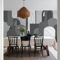 Lovely Arches, Graphite Mural Wallpaper - room preview 03