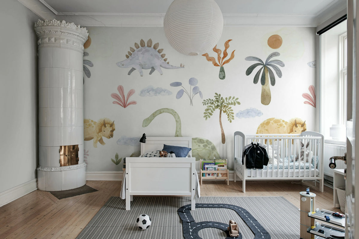 Dinosaur Oasis, Multi Mural Wallpaper - room preview 03