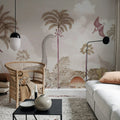 Dinosaur World, Pink Mural Wallpaper - room preview 03