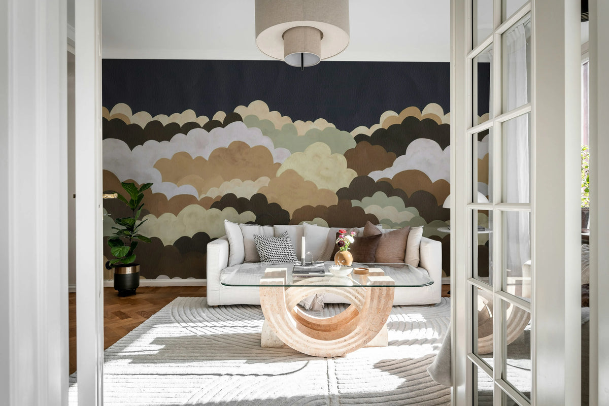 Fun Clouds, Night Mural Wallpaper - room preview 03