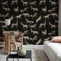 Circus Horses, Black Mural Wallpaper - room preview 03