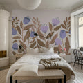 Big Blossom, Lilac Mural Wallpaper - room preview 03