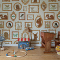 Pet Frames, Beige Mural Wallpaper - room preview 03