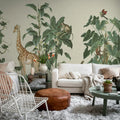 Wildlife stroll, Yellow Mural Wallpaper - room preview 03