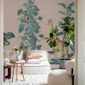 Wildlife Stroll, Pink Mural Wallpaper - room preview 03