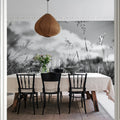Straw, Graphite Mural Wallpaper - room preview 03
