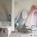 Soft Waves, Pastel Mural Wallpaper - room preview 03