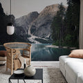 The Valley, Gray Mural Wallpaper - room preview 03