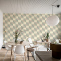 Filled Optic, Beige Mural Wallpaper - room preview 03
