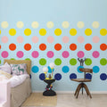 Big Dots, Rainbow Mural Wallpaper - room preview 03