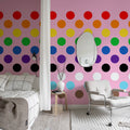 Big Dots, Happy Pink Mural Wallpaper - room preview 03