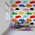 Cloudy, Rainbow Mural Wallpaper - room preview 03