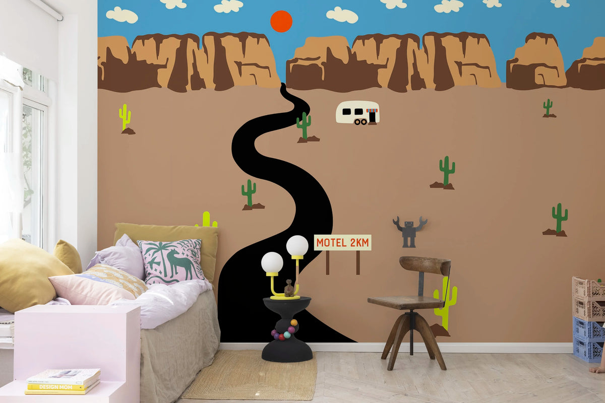 Camper, Brown Mural Wallpaper - room preview 03