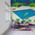 Florida, Blue Mural Wallpaper - room preview 03