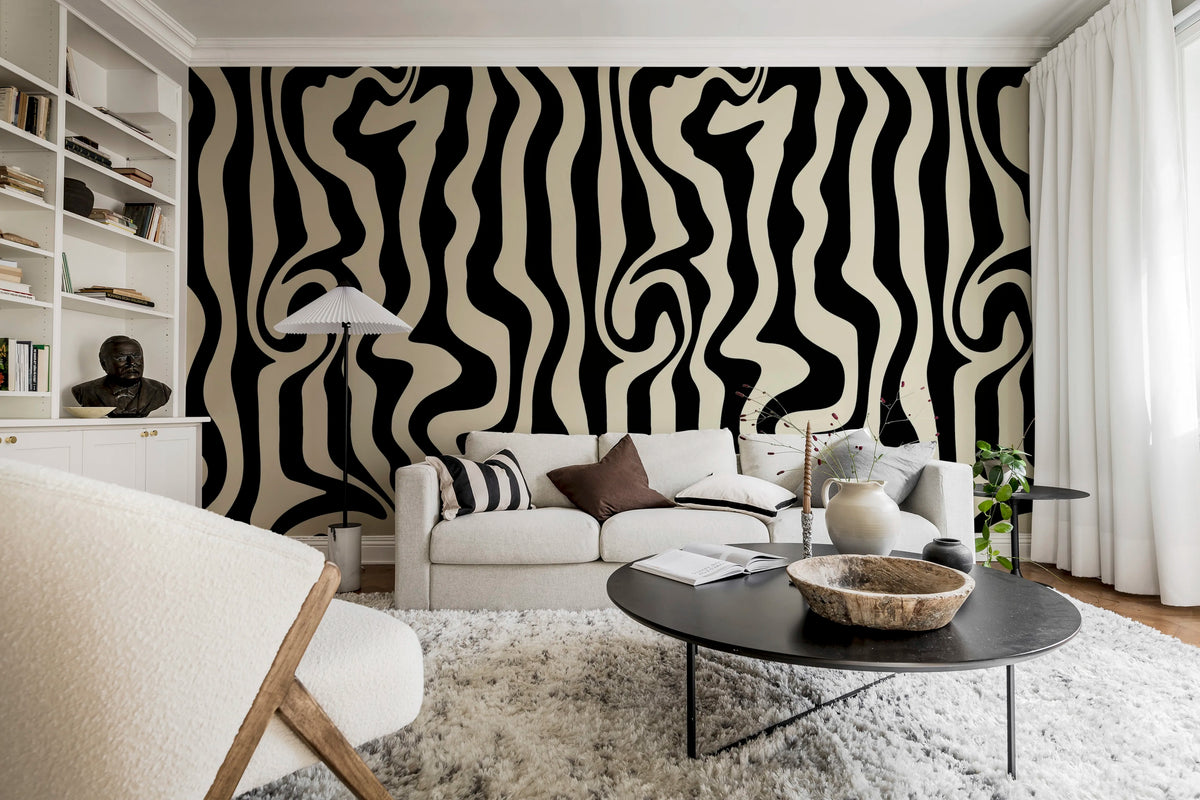 Dizzy, Black Mural Wallpaper - room preview 03