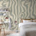Dizzy, Gray Mural Wallpaper - room preview 03