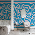 Happy Wobbly, Pink & Lilac Mural Wallpaper - room preview 03