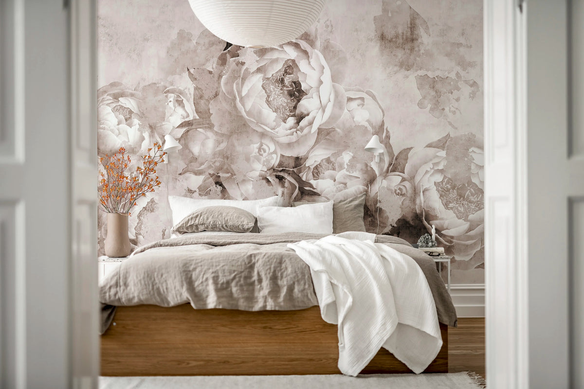 Peony Garden, Vintage Mural Wallpaper - room preview 03