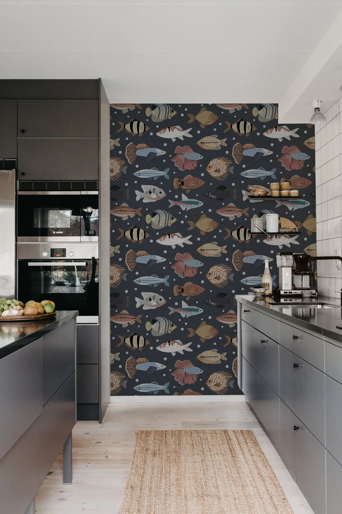 Fish Shoal, Night Mural Wallpaper - room preview 03