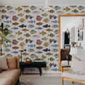 Fish Shoal, Sand Mural Wallpaper - room preview 03