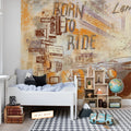 Street Race, Vintage Mural Wallpaper - room preview 03