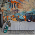Street Race, Blue Mural Wallpaper - room preview 03