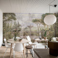 Fountain Garden, Green Mural Wallpaper - room preview 03