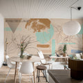 Abstract Retro, Pastel Mural Wallpaper - room preview 03