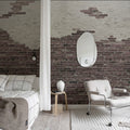 Ivory Bricks, Red Mural Wallpaper - room preview 03