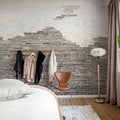 Ivory Bricks, Soft Mural Wallpaper - room preview 03