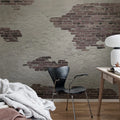 Ivory Bricks, Plaster Mural Wallpaper - room preview 03