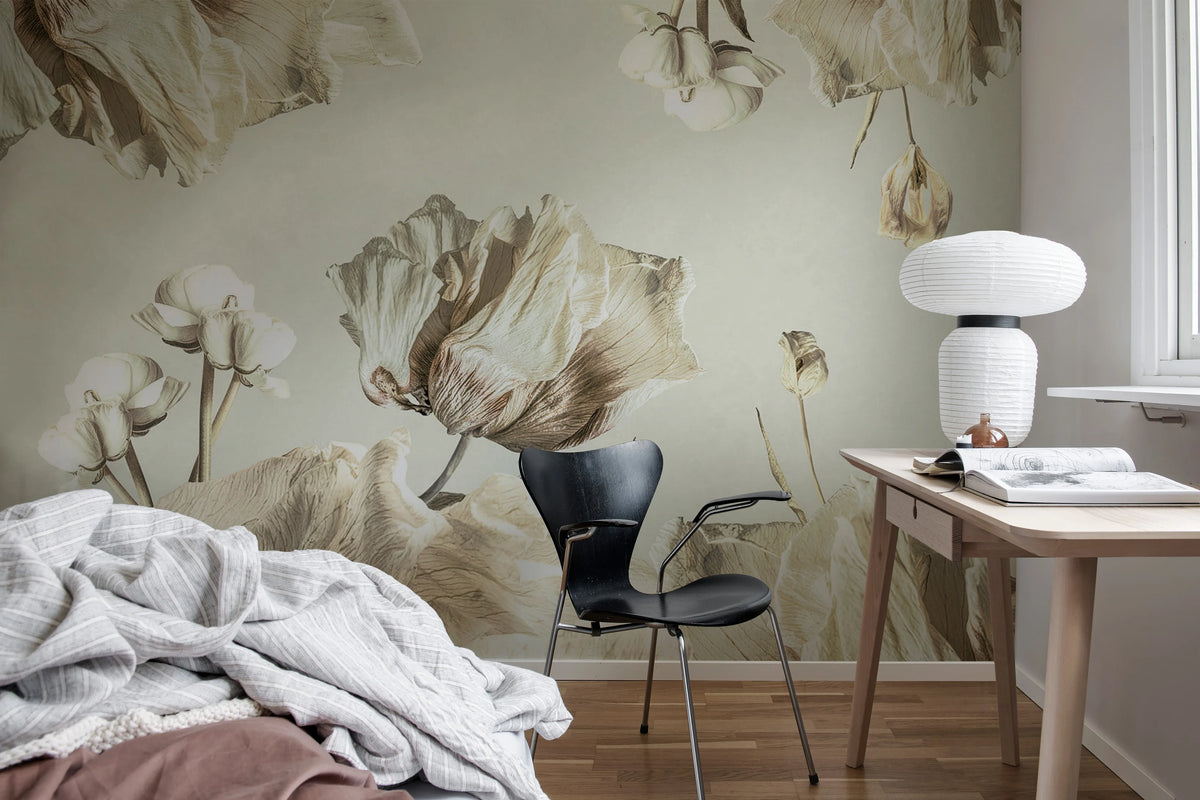 Dried Bouquet, Light Mural Wallpaper - room preview 03