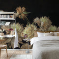 Vintage Peony, Yellow Mural Wallpaper - room preview 03