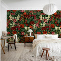 Wintergarden, Red Mural Wallpaper - room preview 03