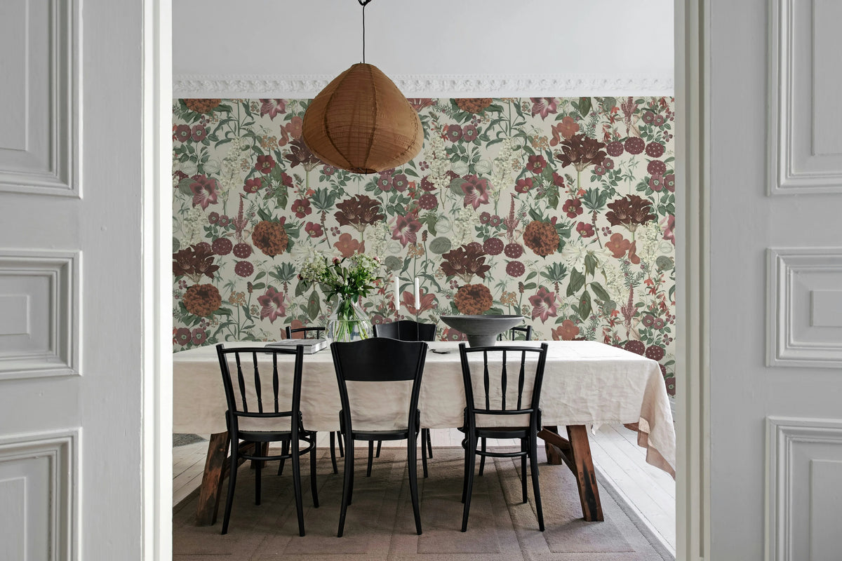 Wintergarden, White Mural Wallpaper - room preview 03