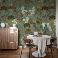 Wintergarden, Green Mural Wallpaper - room preview 03
