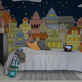 London Houses, Night Mural Wallpaper - room preview 03