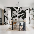 Contrast Art, Graphite Mural Wallpaper - room preview 03