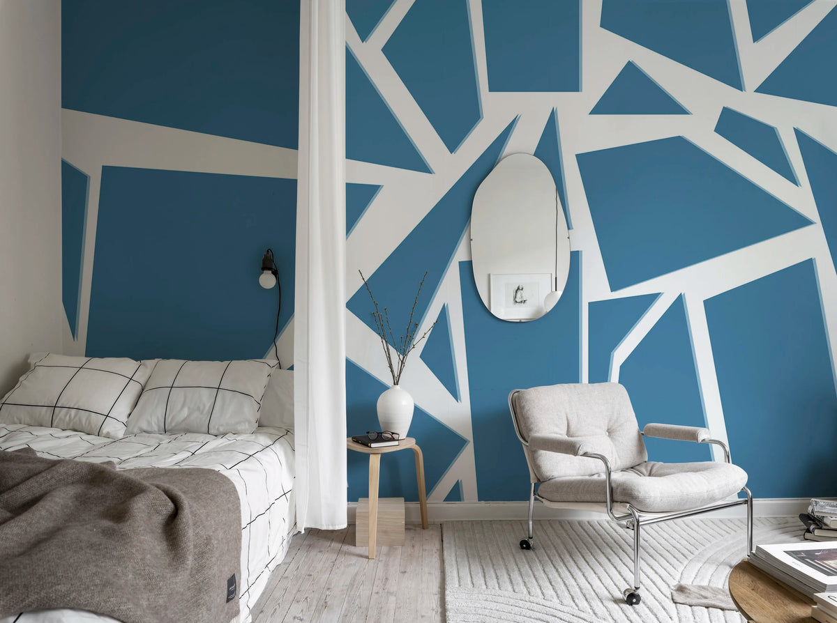 Bold Mosaic, Petrol Mural Wallpaper - room preview 03