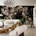 Blurry Honeysuckle, Dark Mural Wallpaper - room preview 03