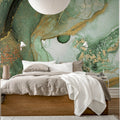 Agate Crystal, Green Mural Wallpaper - room preview 03