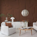 Abstract Wood, Rust Mural Wallpaper - room preview 03