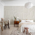 Abstract Wood, White Mural Wallpaper - room preview 03