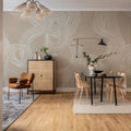 Stripes Repeatable, Beige Mural Wallpaper - room preview 03