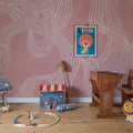 Stripes Repeatable, Pink Mural Wallpaper - room preview 03